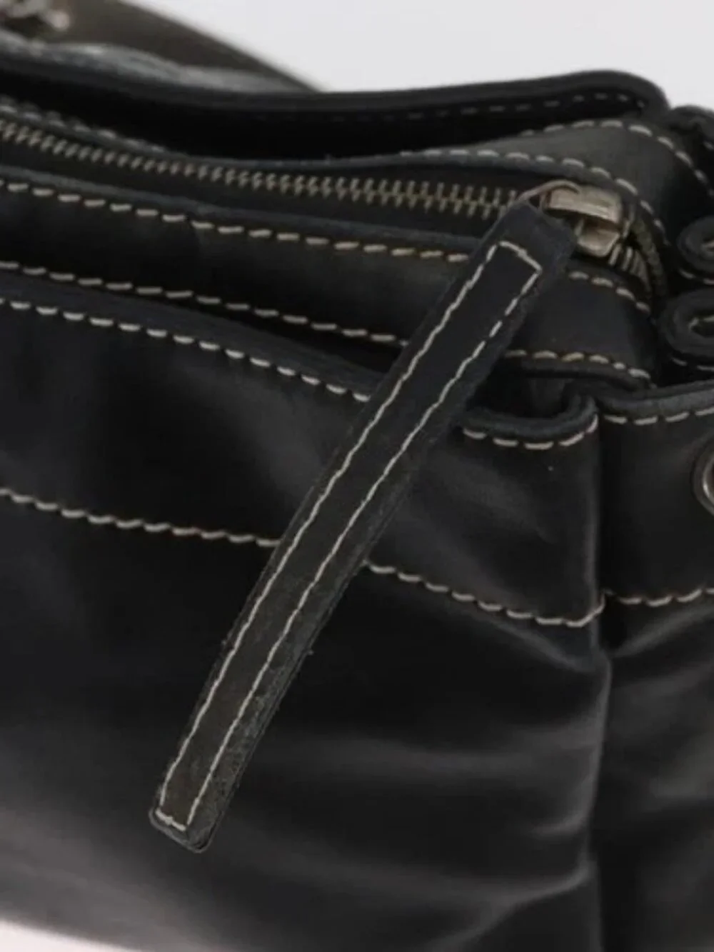 CHANEL Chain Shoulder Bag Lamb Skin Black CC Auth BA13139